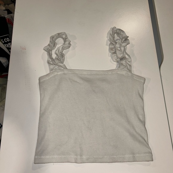 Abercrombie and Fitch ruffle strap tank top size medium - Picture 2 of 2